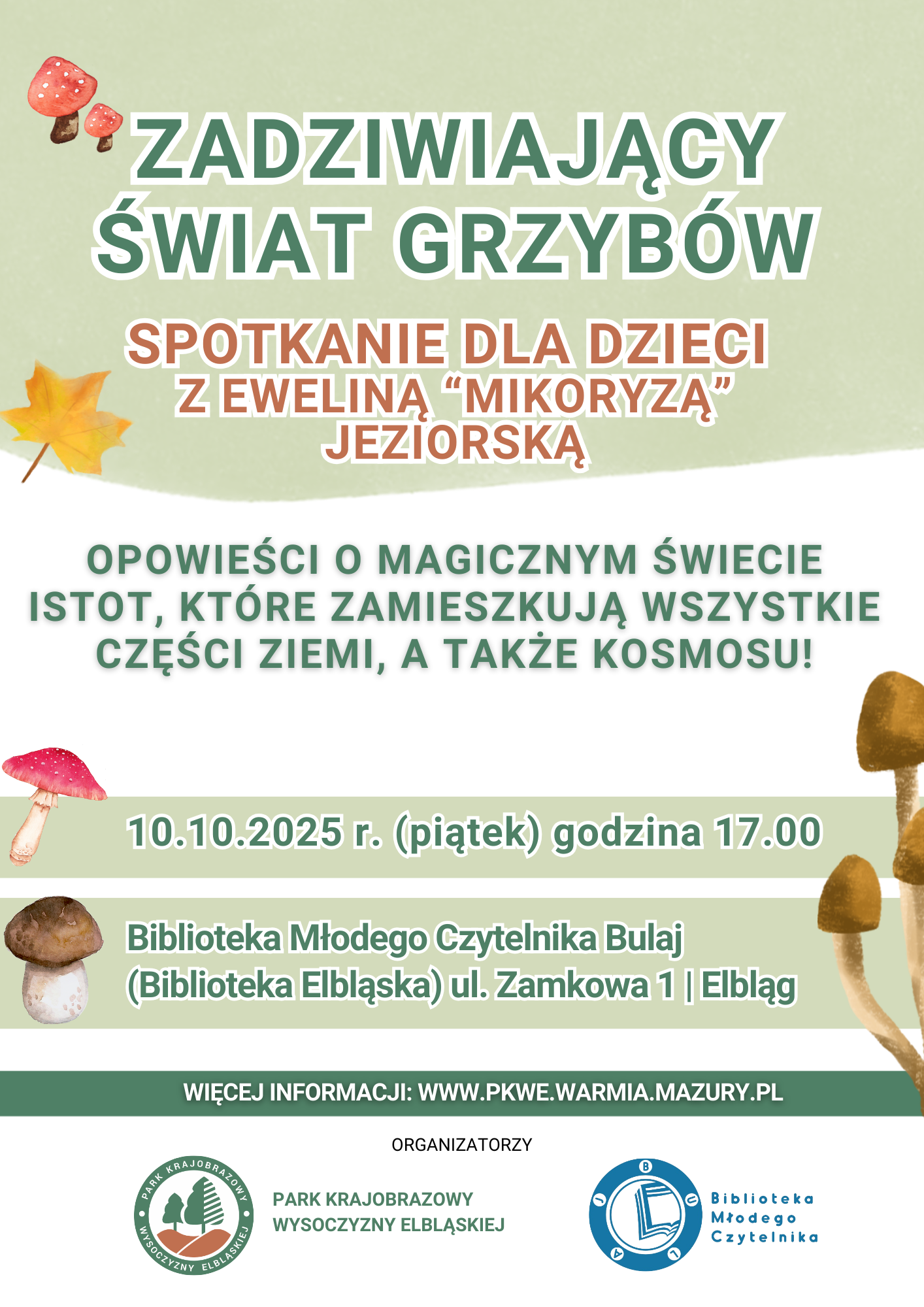 Zadziwiający świat grzybów – spotkanie dla dzieci