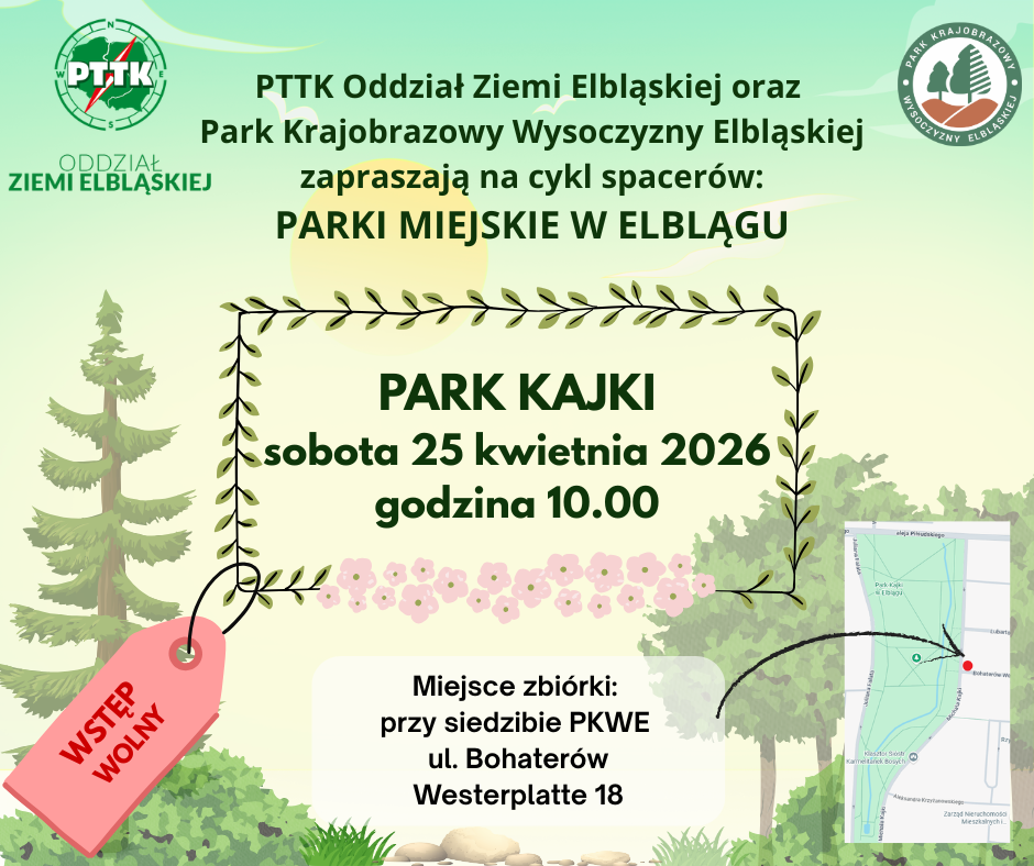 Cykl spacerów: Parki miejskie w Elblągu – Park Kajki