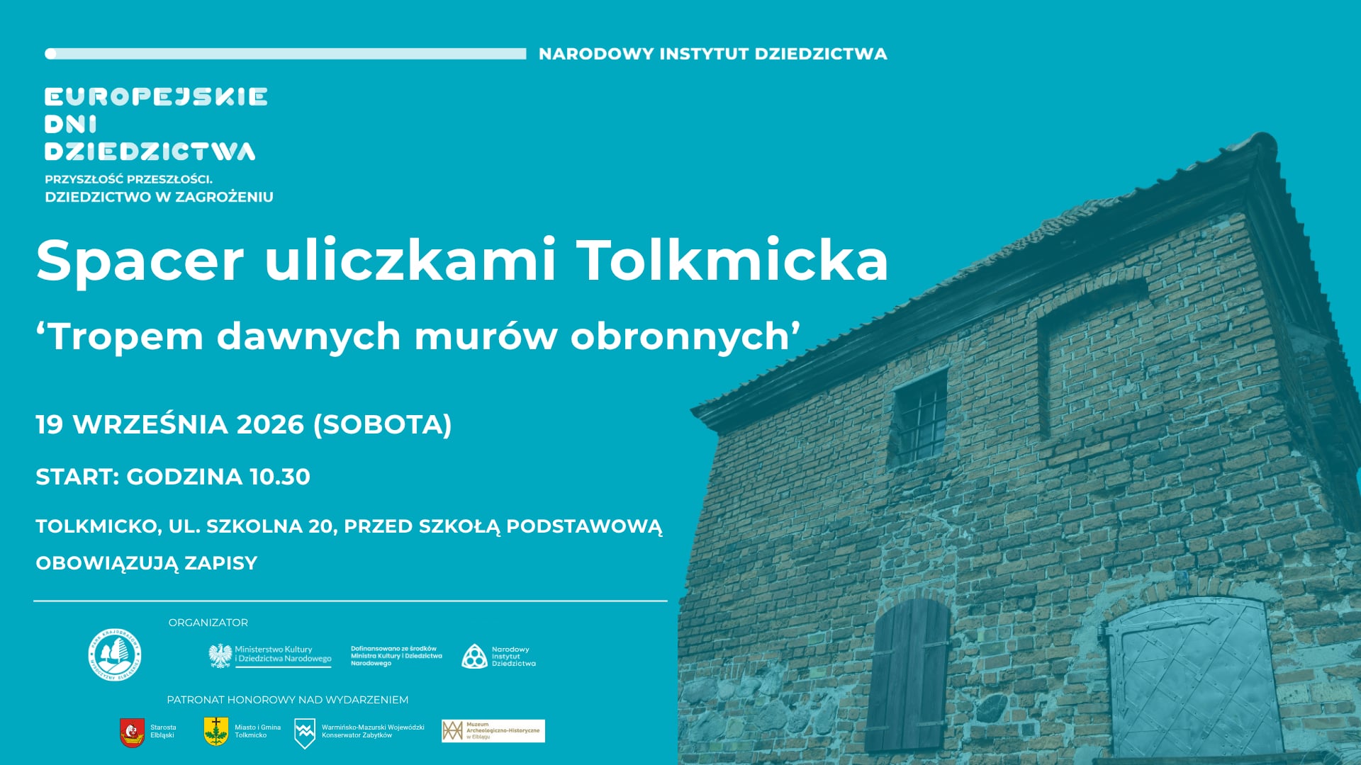 Spacer uliczkami Tolkmicka pn. „Tropem dawnych murów obronnych”